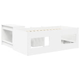 vidaXL Bedframe met Bureau Wit 90 x 200 cm Bewerkt hout