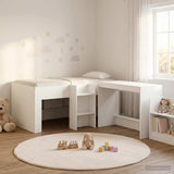 vidaXL Loft Bed with Desk White 80 x 160 cm Engineered Wood