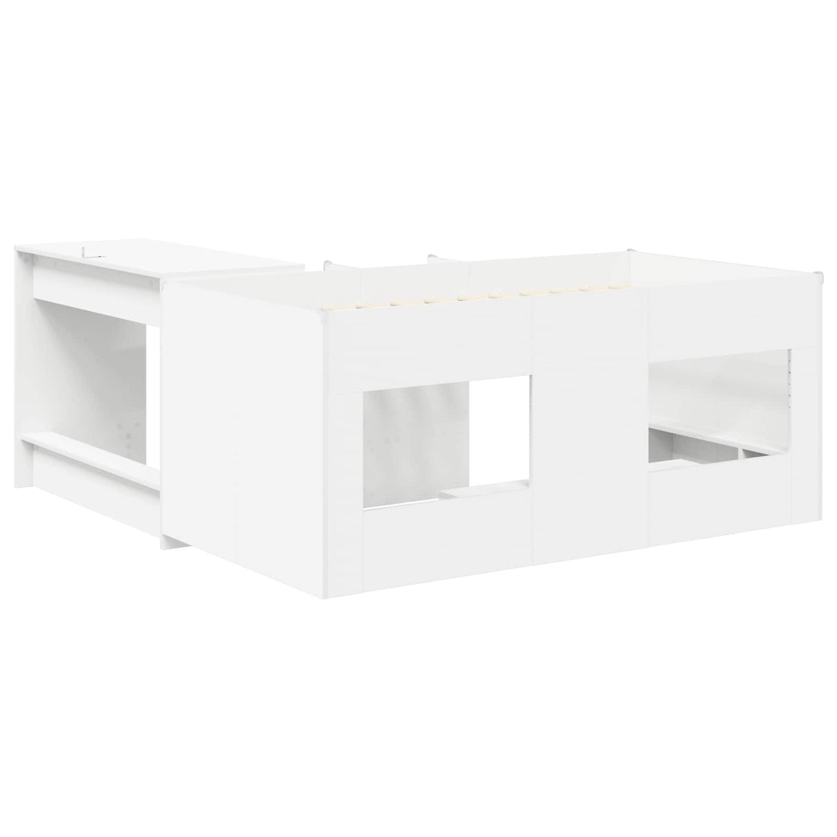 vidaXL Loft Bed with Desk White 80 x 160 cm Engineered Wood