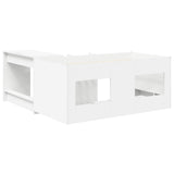 vidaXL Loft Bed with Desk White 80 x 160 cm Engineered Wood