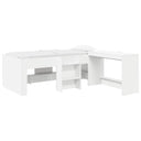 vidaXL Kinderhoogslaper met bureau Wit 75 x 190 cm Bewerkt hout