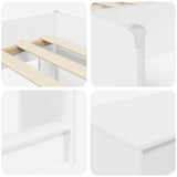 vidaXL Kinderhoogslaper met bureau Wit 75 x 190 cm Bewerkt hout