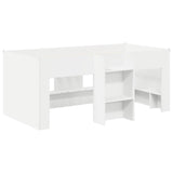vidaXL Bed met Tunnel 4 pcs Wit en Lichtblauw Bewerkt hout