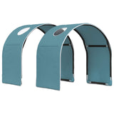 vidaXL Bed met Tunnel 4 pcs Wit en Lichtblauw Bewerkt hout