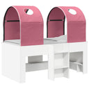 vidaXL Bed met Tunnel 4 pcs Wit en Lichtblauw Bewerkt hout