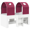 vidaXL Bed met Tunnel 4 pcs Wit en Lichtblauw Bewerkt hout