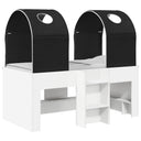 vidaXL Bed met Tunnel 4 pcs Wit en Lichtblauw Bewerkt hout