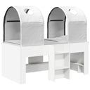 vidaXL Bed met Tunnel 4 pcs Wit en Lichtblauw Bewerkt hout