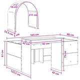 vidaXL Bed met Tunnel 4 pcs Artisian Eik en Lichtblauw Bewerkt hout