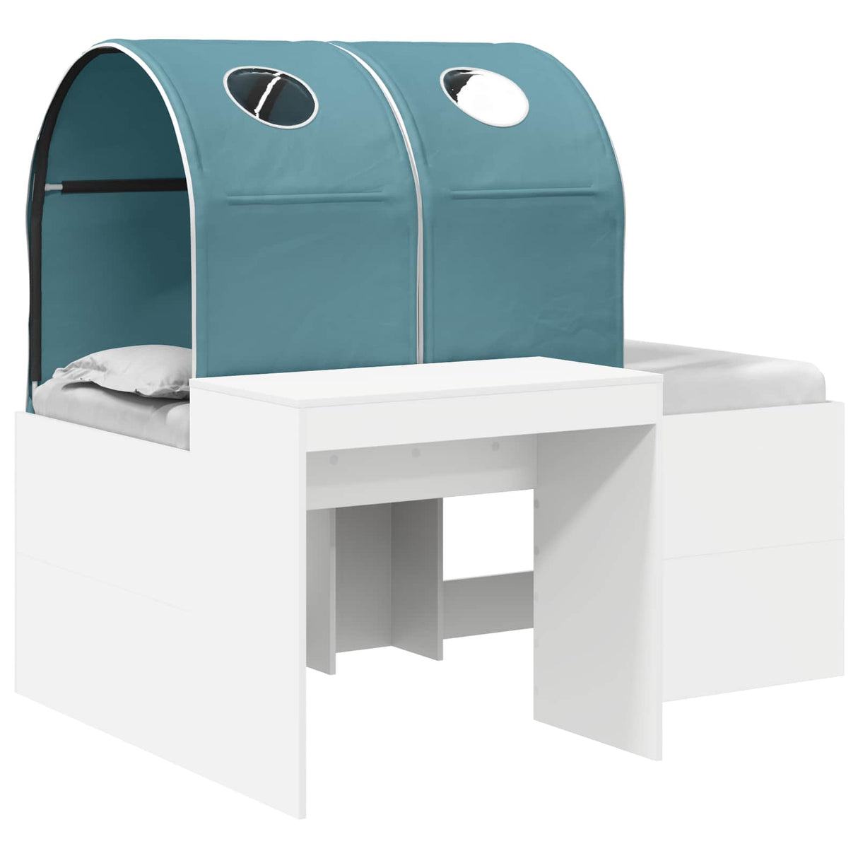 vidaXL Bed met Tunnel 4 pcs Artisian Eik en Lichtblauw Bewerkt hout
