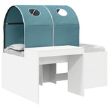 vidaXL Bed met Tunnel 4 pcs Artisian Eik en Lichtblauw Bewerkt hout