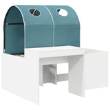 vidaXL Bed met Tunnel 4 pcs Artisian Eik en Lichtblauw Bewerkt hout