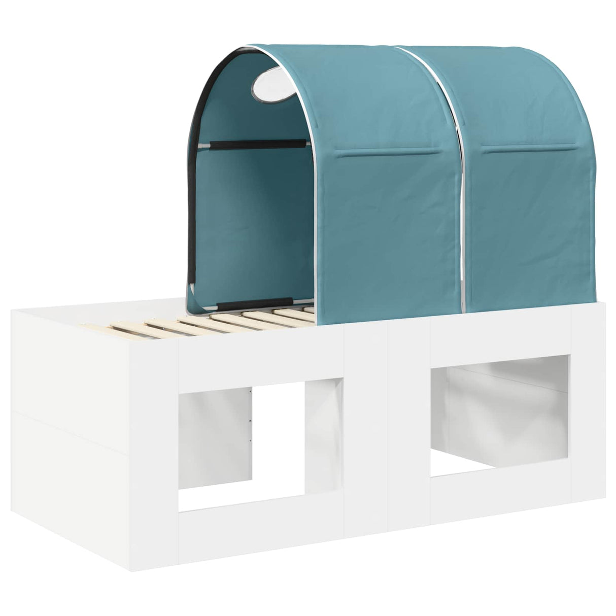 vidaXL Bed met Tunnel 4 pcs Artisian Eik en Lichtblauw Bewerkt hout