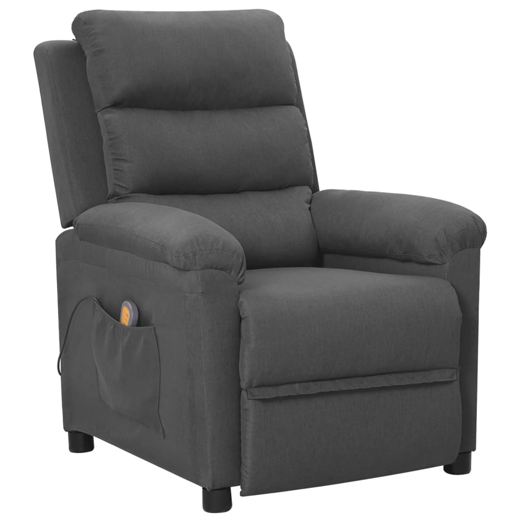 vidaXL Massagestoel stof lichtgrijs
