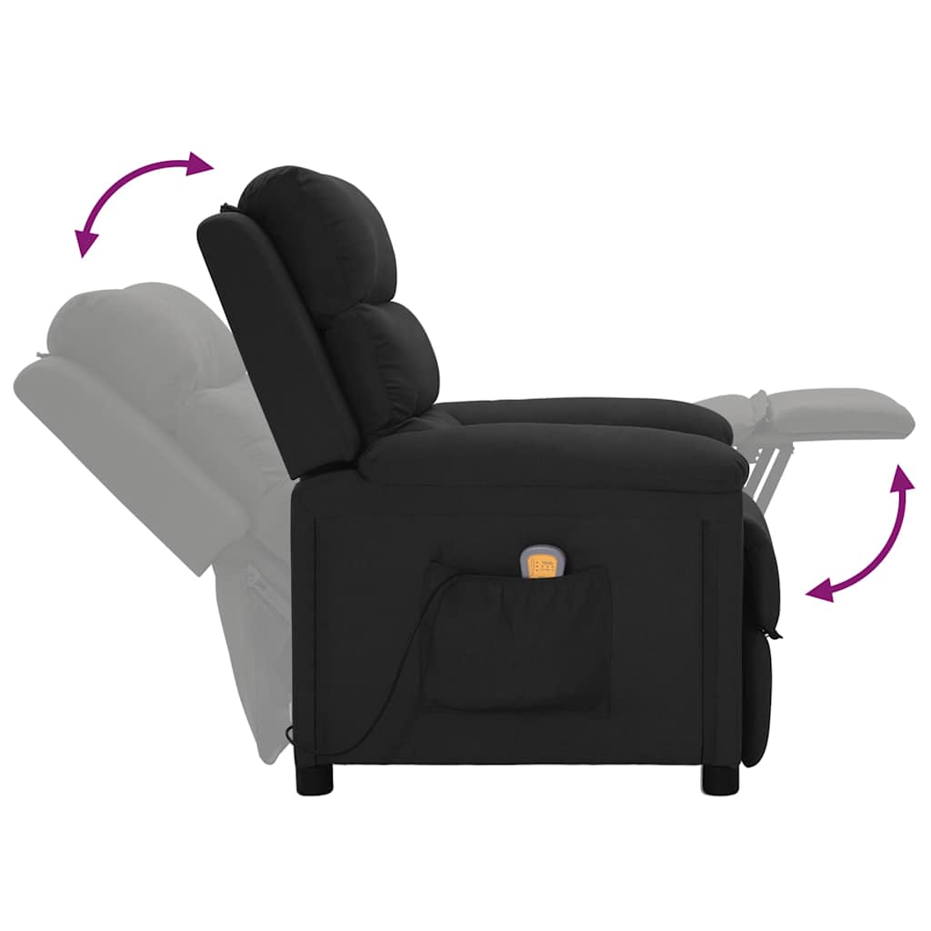 vidaXL Massagestoel stof lichtgrijs