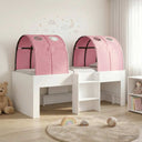 vidaXL Bed met Tunnel 4 pcs Wit en zwart Bewerkt hout