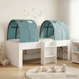 vidaXL Bed with Tunnel 4 pcs White and Pink Engineered Wood