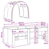 vidaXL Bed with Tunnel 4 pcs White and Pink Engineered Wood