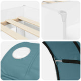 vidaXL Bed with Tunnel 4 pcs White and Pink Engineered Wood