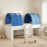 vidaXL Bed with Tunnel 4 pcs White and Pink Engineered Wood
