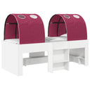 vidaXL Bed with Tunnel 4 pcs White and Pink Engineered Wood