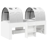 vidaXL Bed with Tunnel 4 pcs White and Pink Engineered Wood