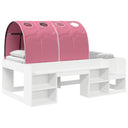 vidaXL Bed met Tunnel 4 pcs Wit en Lichtblauw Bewerkt hout