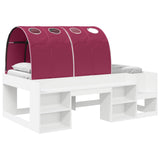 vidaXL Bed met Tunnel 4 pcs Wit en Lichtblauw Bewerkt hout
