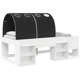 vidaXL Bed met Tunnel 4 pcs Wit en Lichtblauw Bewerkt hout