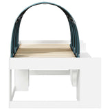 vidaXL Bedframe met Tunnel 3 pcs Wit en Lichtblauw Bewerkt hout