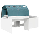 vidaXL Bedframe met tunnel met plank 3 pcs Wit en Roze Bewerkt hout