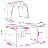 vidaXL Bed with Tunnel 4 pcs Artisan Oak and Light Blue Engineered Wood