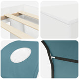 vidaXL Bed with Tunnel 4 pcs Artisan Oak and Light Blue Engineered Wood