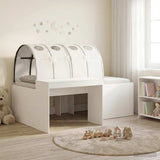 vidaXL Bed with Tunnel 4 pcs Artisan Oak and Light Blue Engineered Wood
