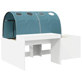 vidaXL Bed with Tunnel 4 pcs White and Light Blue Engineered Wood