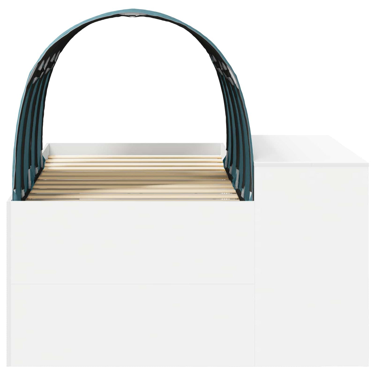 vidaXL Bed with Tunnel 4 pcs White and Light Blue Engineered Wood