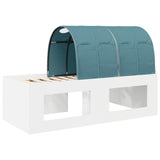vidaXL Bed with Tunnel 4 pcs White and Light Blue Engineered Wood