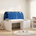 vidaXL Bed with Tunnel 4 pcs White and Light Blue Engineered Wood