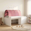 vidaXL Bed with Tunnel 4 pcs White and Light Blue Engineered Wood