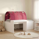 vidaXL Bed with Tunnel 4 pcs White and Light Blue Engineered Wood