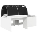 vidaXL Bed with Tunnel 4 pcs White and Light Blue Engineered Wood