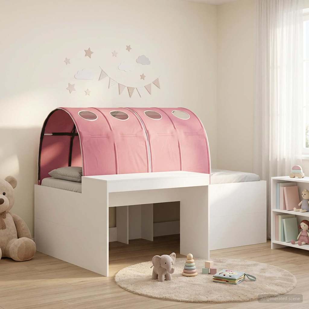 vidaXL Bed met Tunnel 4 pcs Artisian Eik en Rood Bewerkt hout