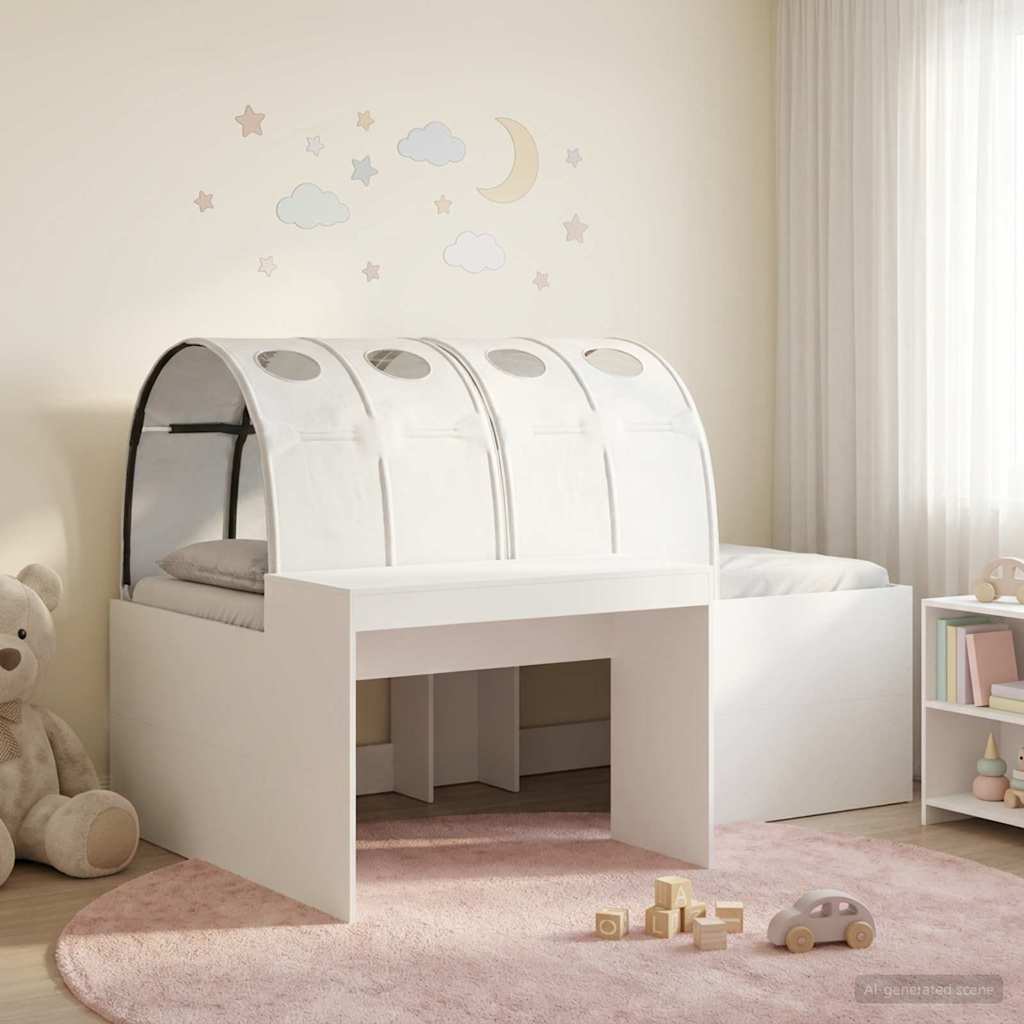 vidaXL Bed met Tunnel 4 pcs Artisian Eik en Rood Bewerkt hout