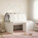 vidaXL Bed met Tunnel 4 pcs Artisian Eik en Rood Bewerkt hout