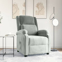 vidaXL Fauteuil verstelbaar fluweel lichtgrijs