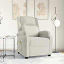 vidaXL Massagestoel fluweel lichtgrijs