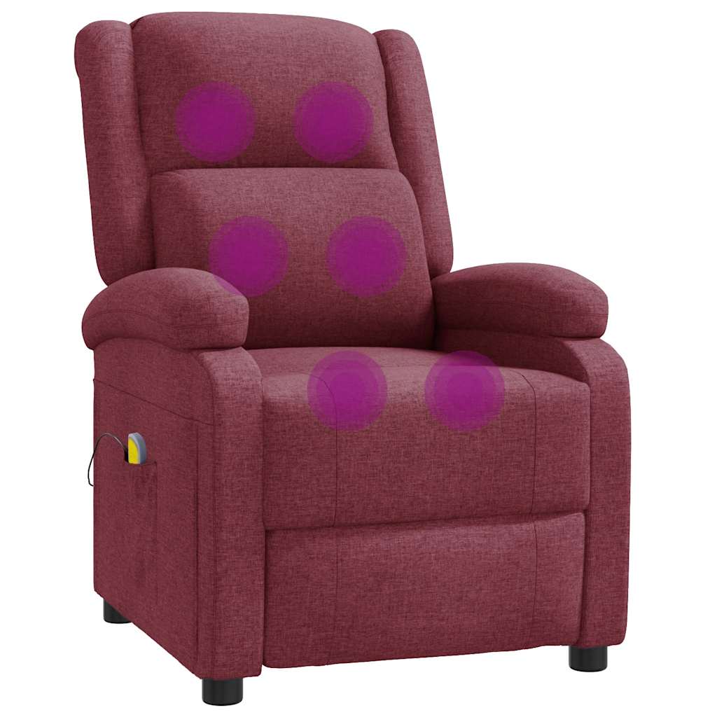 vidaXL Massage Chair Fabric Cream