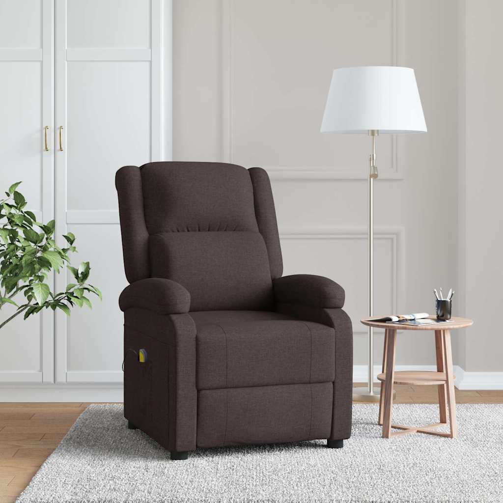 vidaXL Massage Chair Fabric Cream