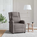 vidaXL Massage Chair Fabric Cream