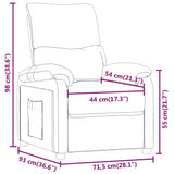 vidaXL Fauteuil verstelbaar stof zwart